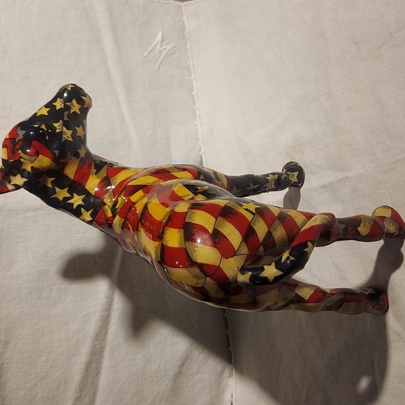 Vintage La Vie Patchwork Flag Donkey Figurine - Picture 5 of 6